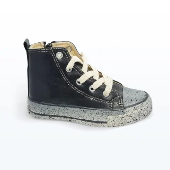 Bağcıklı Fermuarlı Bilekli Bebek Spor Ayakkabısı Siyah