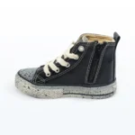 Keten Bağcıklı Casual Bilekli Spor Ayakkabı Siyah