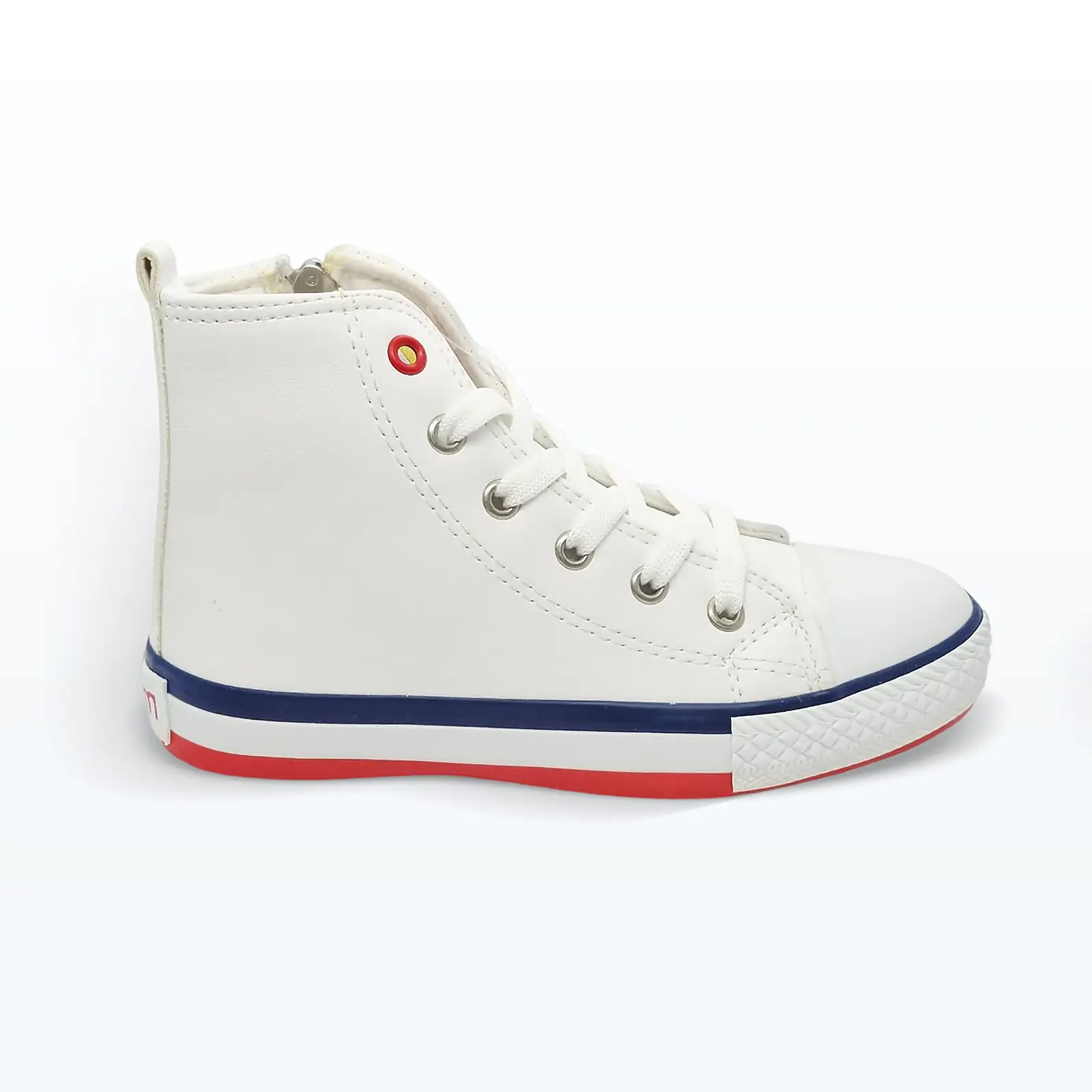 Bağcıklı Fermuarlı Casual Bilekli Spor Ayakkabı Beyaz Bağcıklı Fermuarlı Casual Bilekli Spor Ayakkabı Beyaz