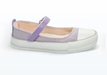 Cırt Cırtlı Spor Keten Babet Ayakkabı Lila