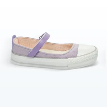 Cırt Cırtlı Spor Keten Babet Ayakkabı Lila