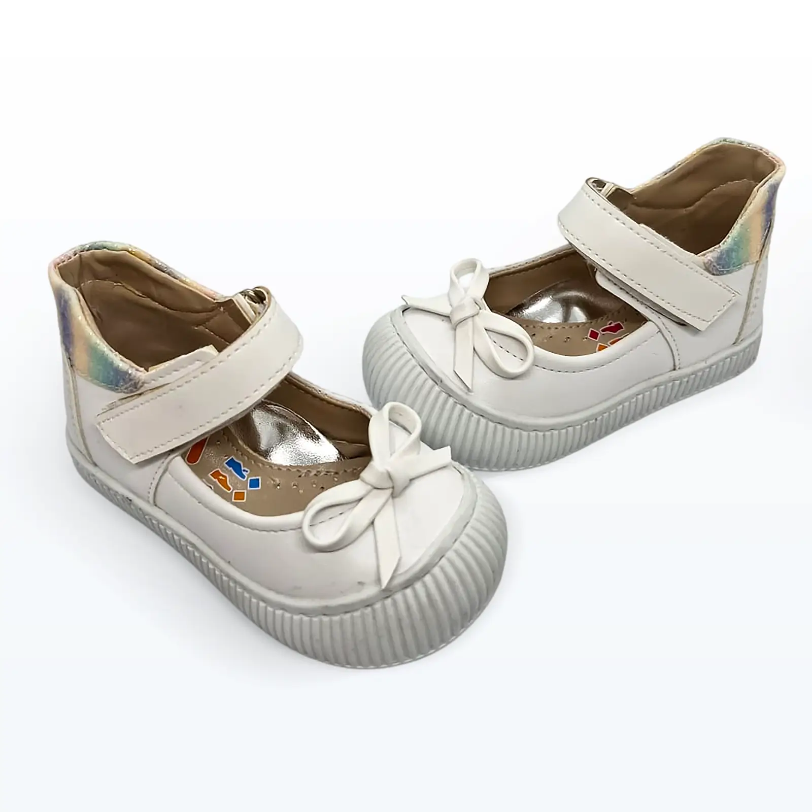 Bilek Takviyeli Babet Bebek Ayakkabısı Beyaz Bilek Takviyeli Babet Bebek Ayakkabısı Beyaz