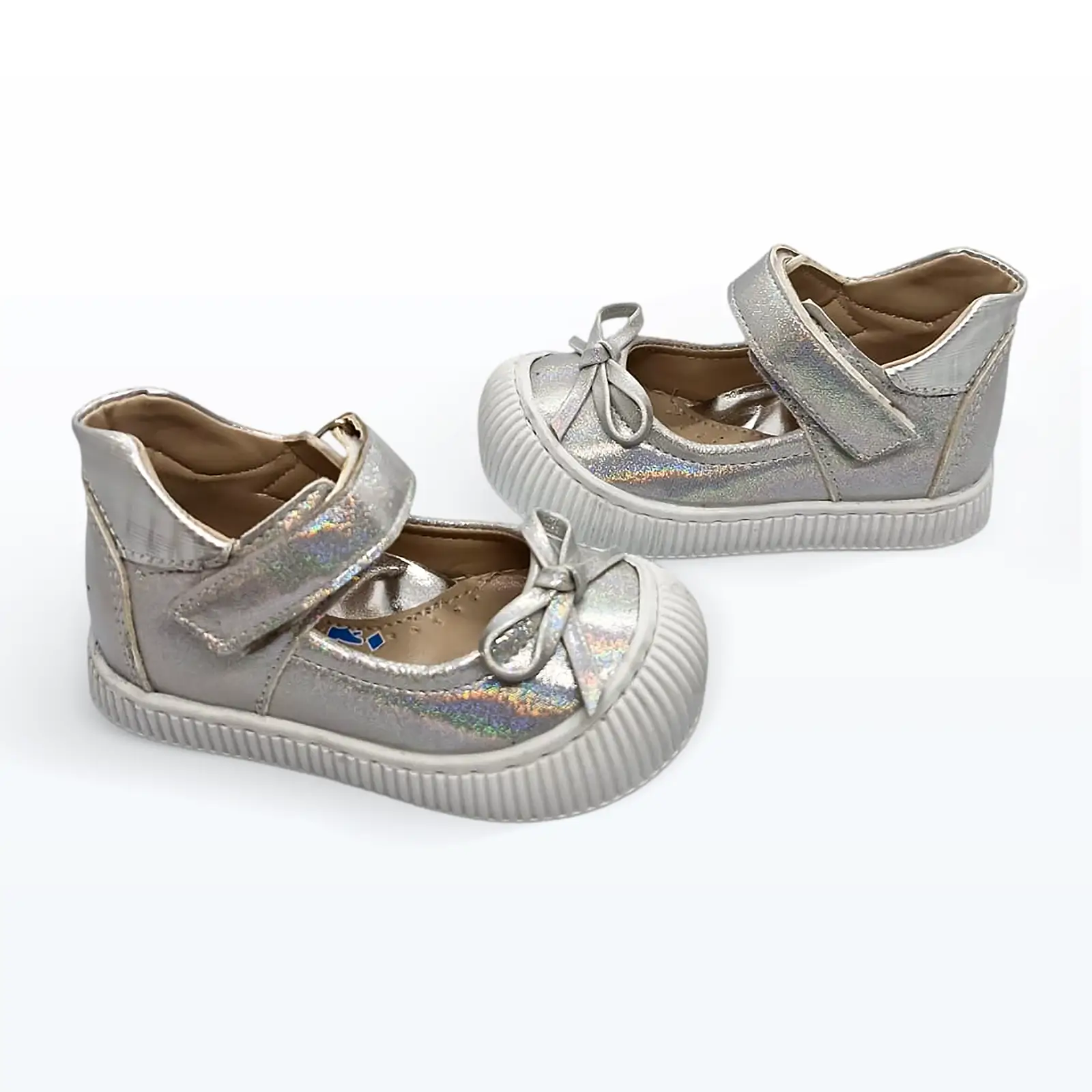 Bilek Takviyeli Babet Bebek Ayakkabısı Gümüş Bilek Takviyeli Babet Bebek Ayakkabısı Gümüş