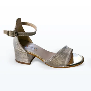 Bilekten Bağlı Tokalı Abiye Ayakkabı Dore