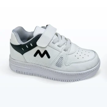 Cırt Cırtlı Bağcıklı Spor Ayakkabı Beyaz