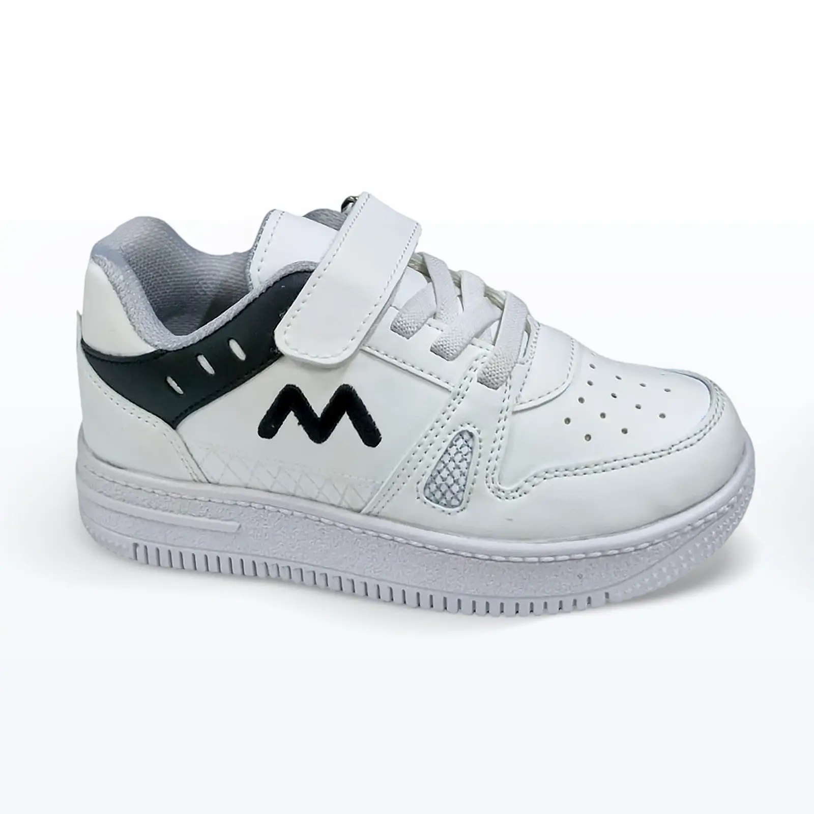 Cırt Cırtlı Bağcıklı Spor Ayakkabı Beyaz Cırt Cırtlı Bağcıklı Spor Ayakkabı Beyaz