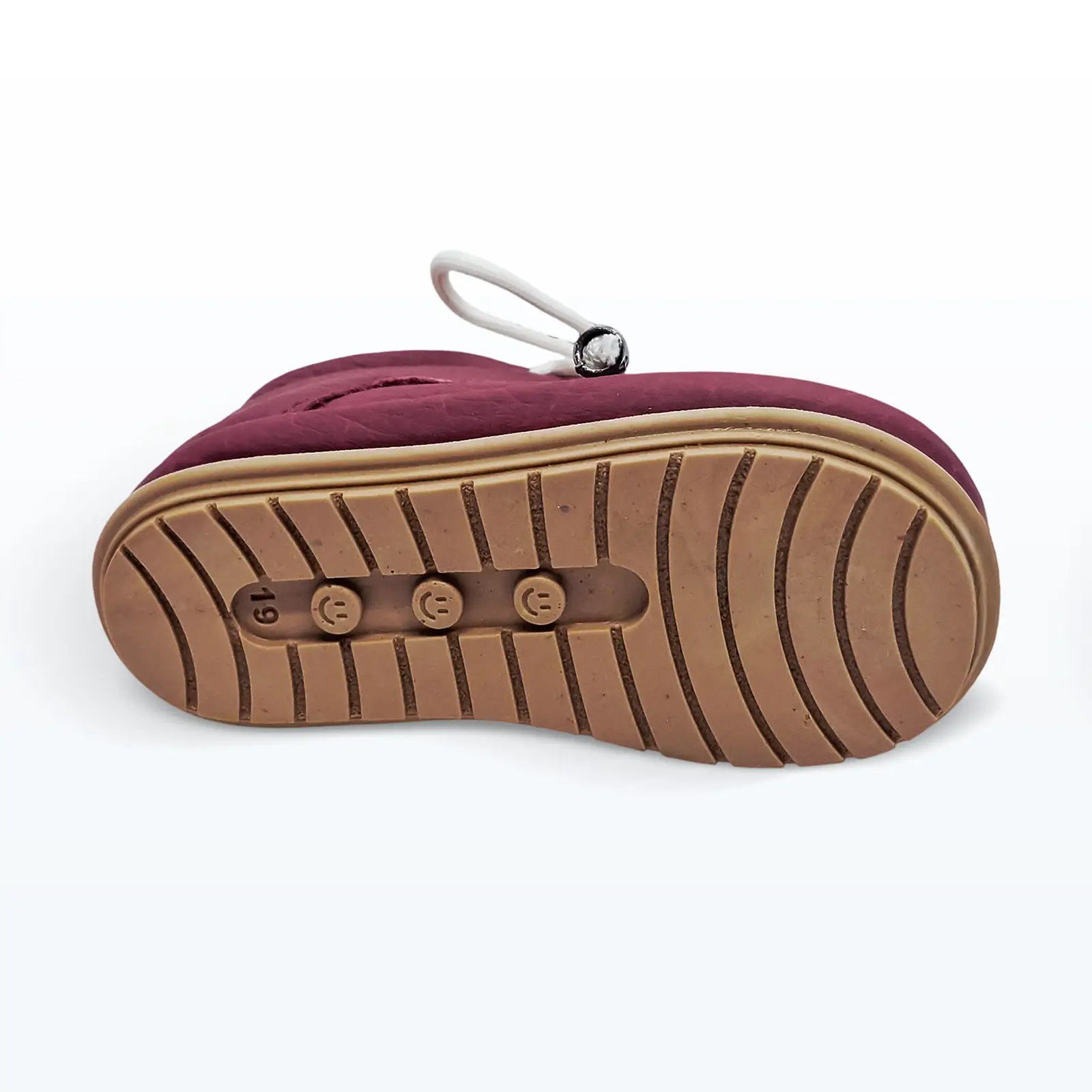 Deri Bağcıklı Bilekten Bağlı İlk Adım Ayakkabı Bordo Deri Bağcıklı Bilekten Bağlı İlk Adım Ayakkabı Bordo