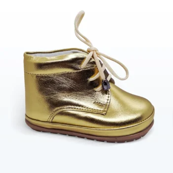 Deri Bağcıklı Bilekten Bağlı İlk Adım Ayakkabı Dore