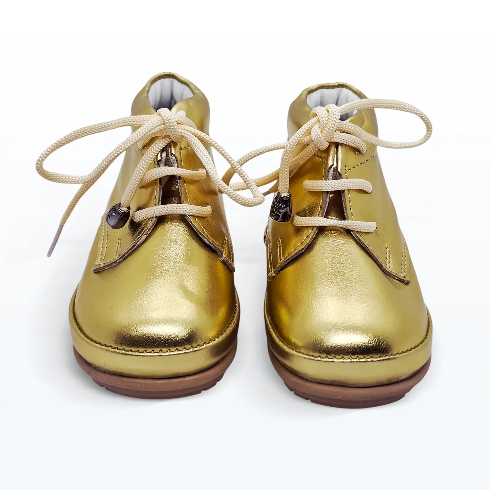 Deri Bağcıklı Bilekten Bağlı İlk Adım Ayakkabı Dore Deri Bağcıklı Bilekten Bağlı İlk Adım Ayakkabı Dore