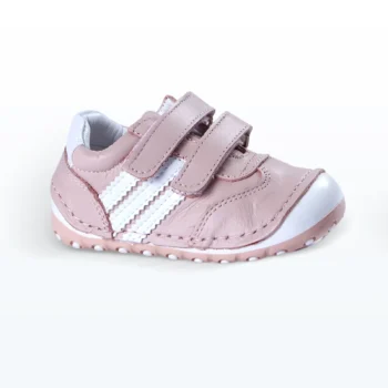 Deri Cırt Cırtlı Çift Bantlı İlk Adım Ayakkabı