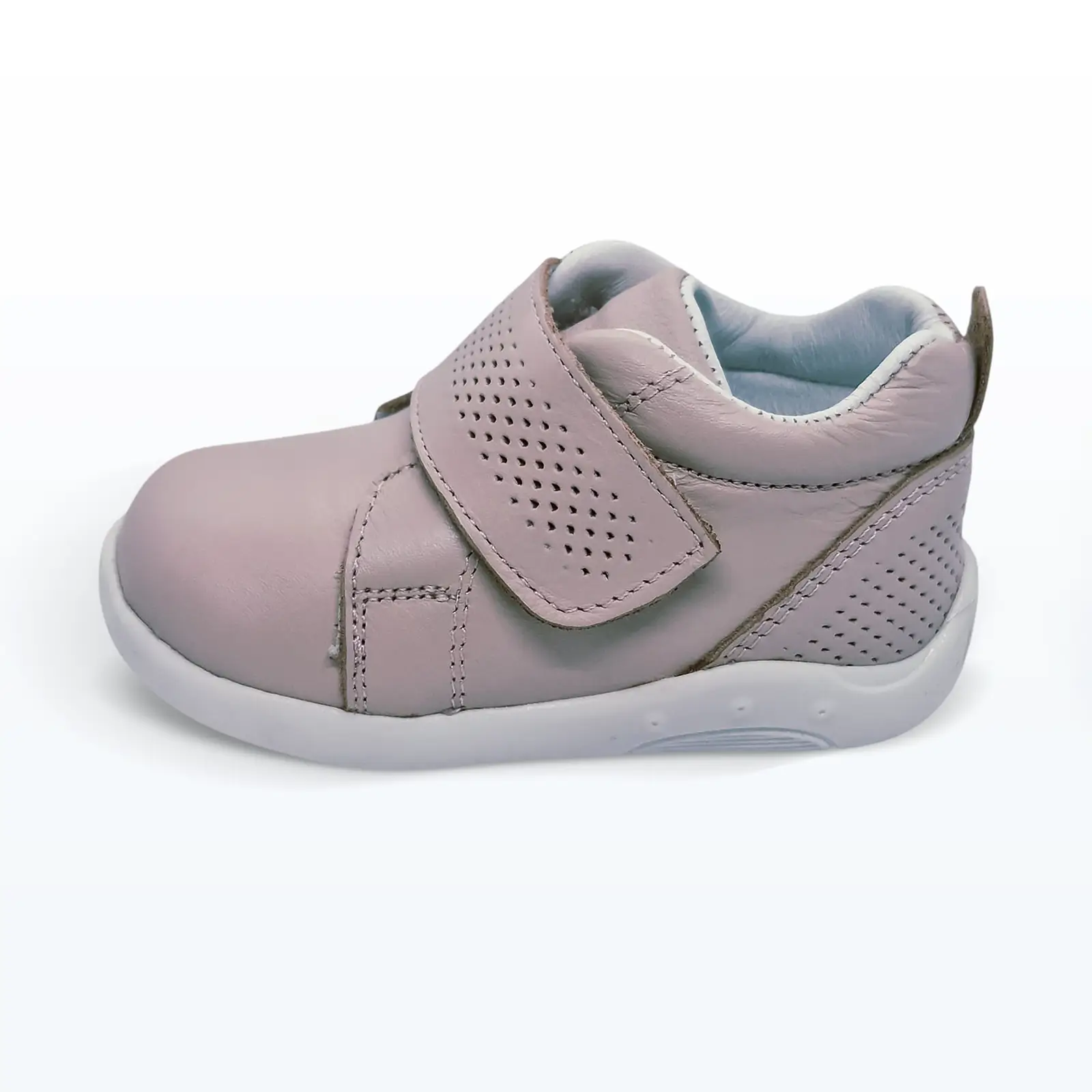 Deri Cırt Cırtlı Kalın Tek Bantlı İlk Adım Ayakkabı Pudra Deri Cırt Cırtlı Kalın Tek Bantlı İlk Adım Ayakkabı Pudra