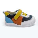 Deri Cırt Cırtlı Bağcıklı Tek Bantlı İlk Adım Ayakkabı Renkli