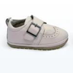 Deri Cırt Cırtlı Tek Bantlı Tokalı İlk Adım Ayakkabı Gri