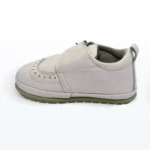 Deri Cırt Cırtlı Tek Bantlı Tokalı İlk Adım Ayakkabı Gri