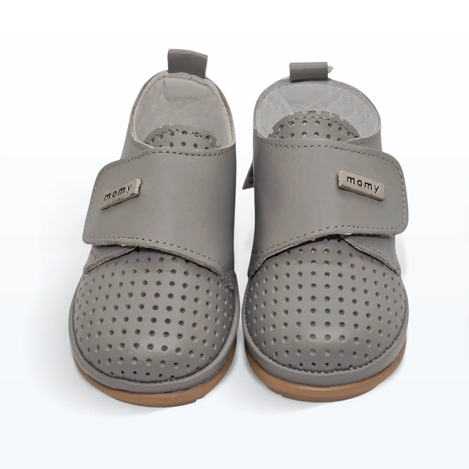 Deri Cırt Cırtlı Tek Bantlı İlk Adım Ayakkabı Gri Deri Cırt Cırtlı Tek Bantlı İlk Adım Ayakkabı Gri