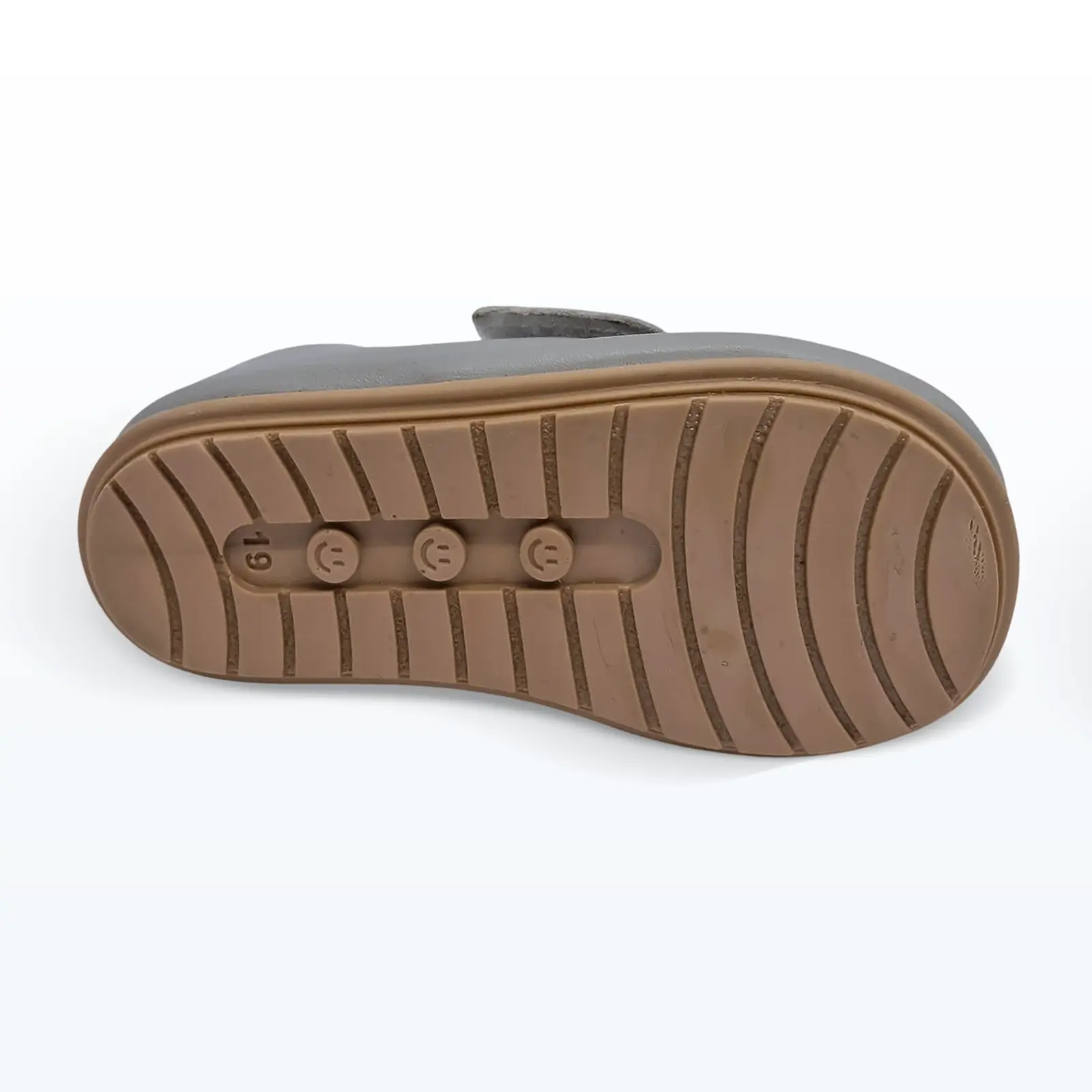 Deri Cırt Cırtlı Tek Bantlı İlk Adım Ayakkabı Gri Deri Cırt Cırtlı Tek Bantlı İlk Adım Ayakkabı Gri