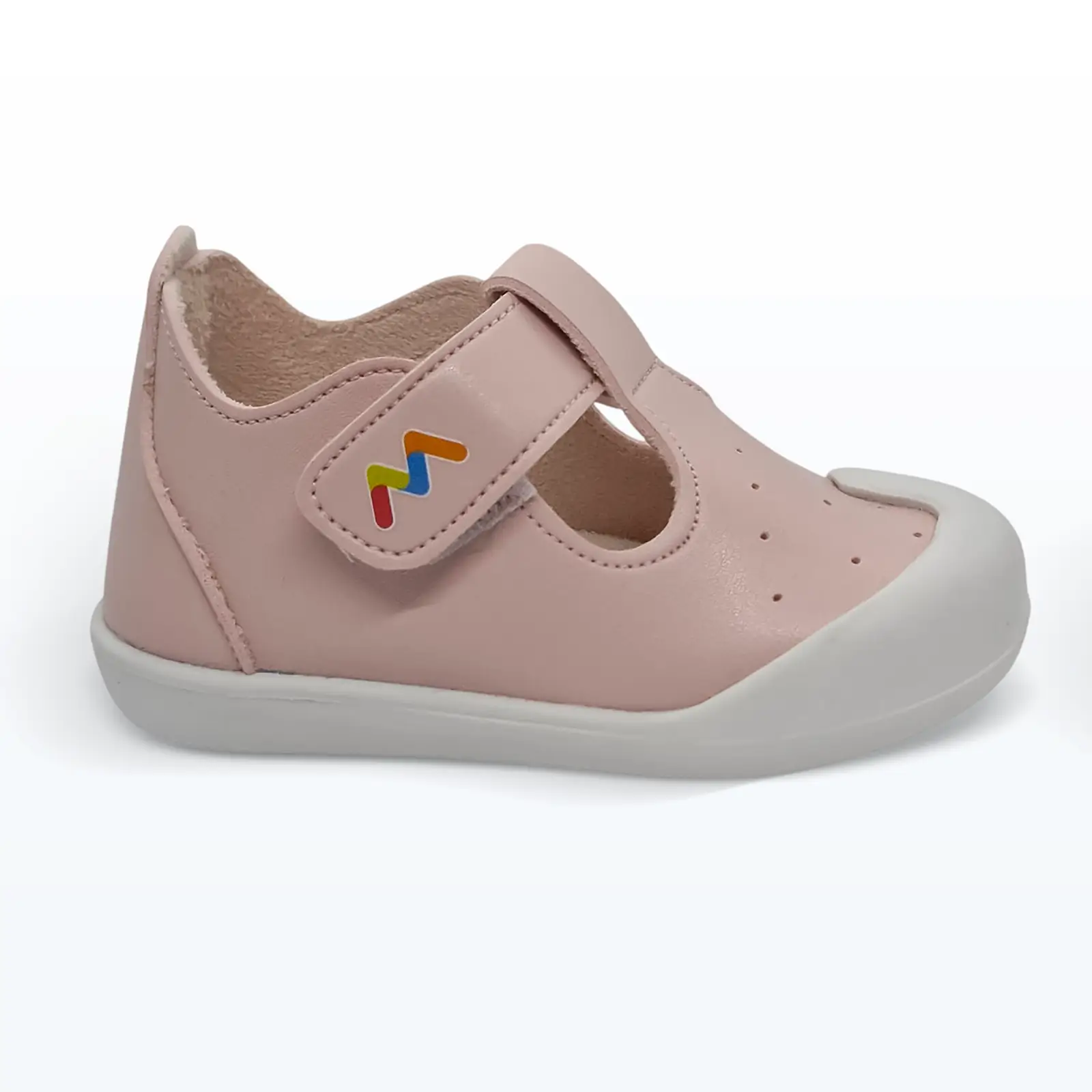 Cırt Cırtlı Önden Bantlı İlk Adım Ayakkabı Pudra Cırt Cırtlı Önden Bantlı İlk Adım Ayakkabı Pudra