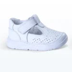 Deri Cırt Cırtlı Delikli Önden Bantlı İlk Adım Ayakkabı Mavi