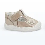 Deri Cırt Cırtlı İlk Adım Ayakkabısı Lame