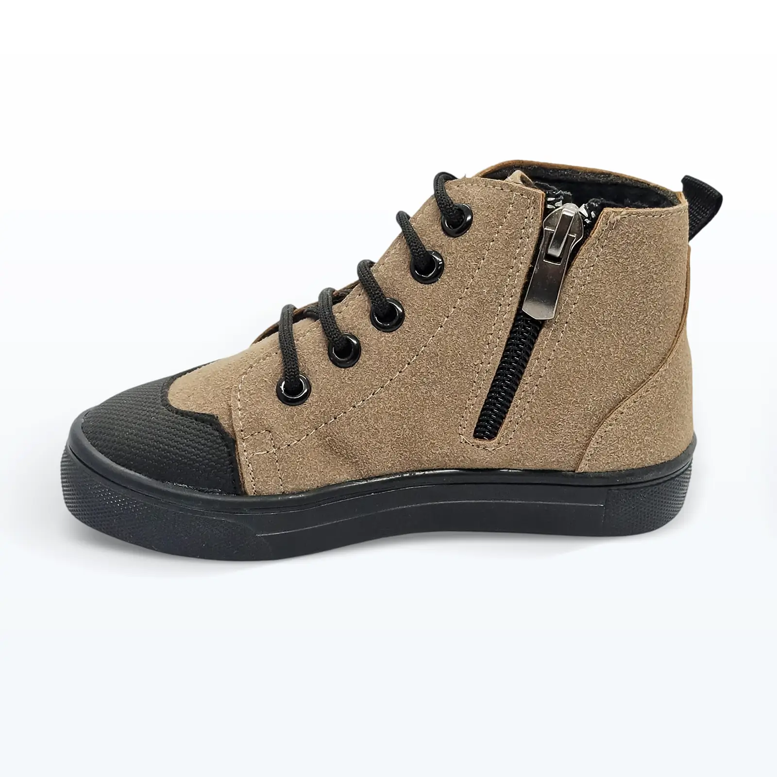 Bağcıklı Fermuarlı Bebek Botu Kum Bağcıklı Fermuarlı Bebek Botu Kum