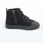 Bağcıklı Fermuarlı Bebek Botu Siyah