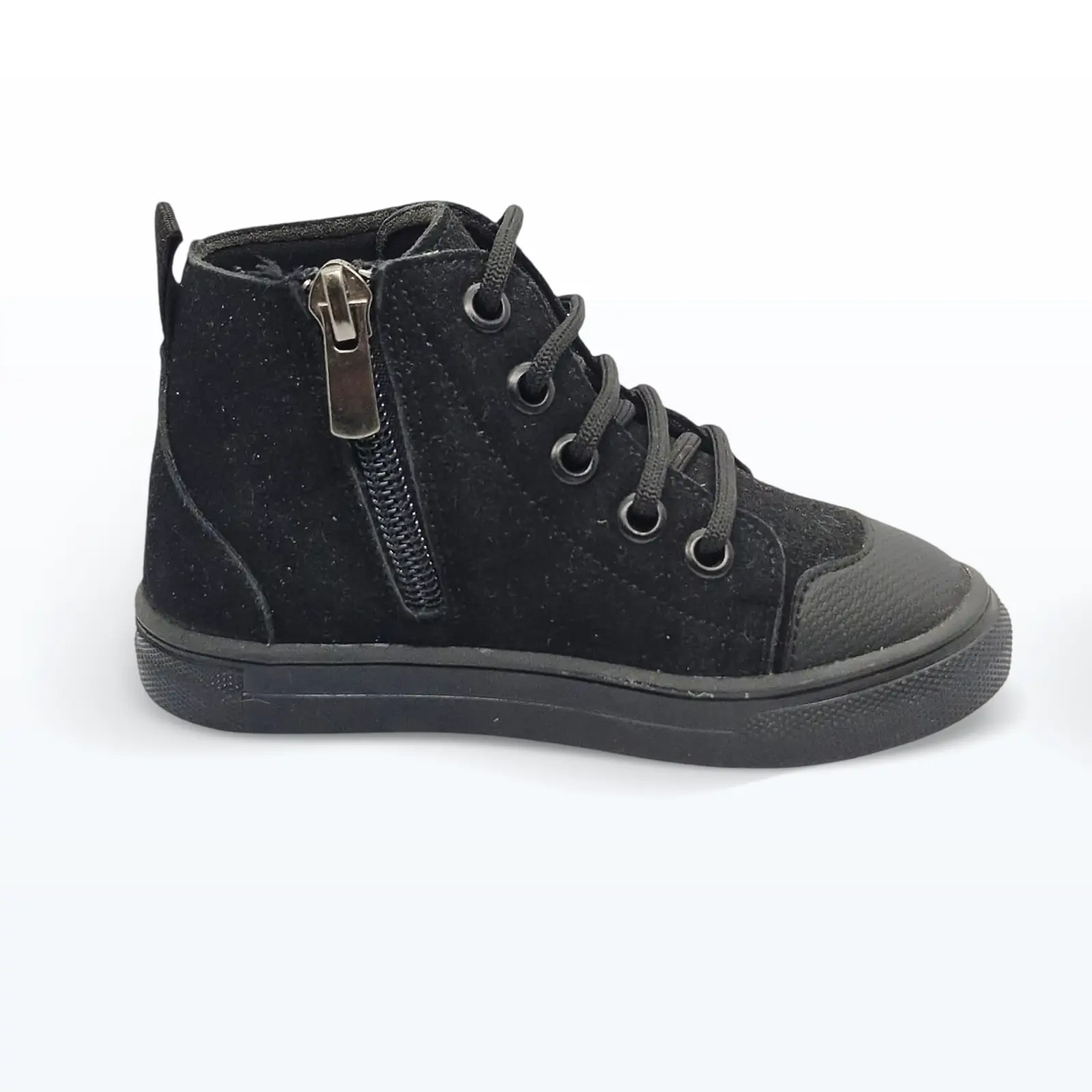 Bağcıklı Fermuarlı Bebek Botu Siyah Bağcıklı Fermuarlı Bebek Botu Siyah