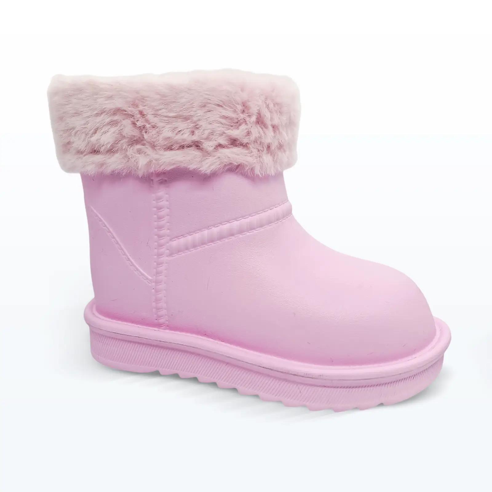 Su Geçirmez Tüylü Bebek Yağmur Botu Pembe Su Geçirmez Tüylü Bebek Yağmur Botu Pembe